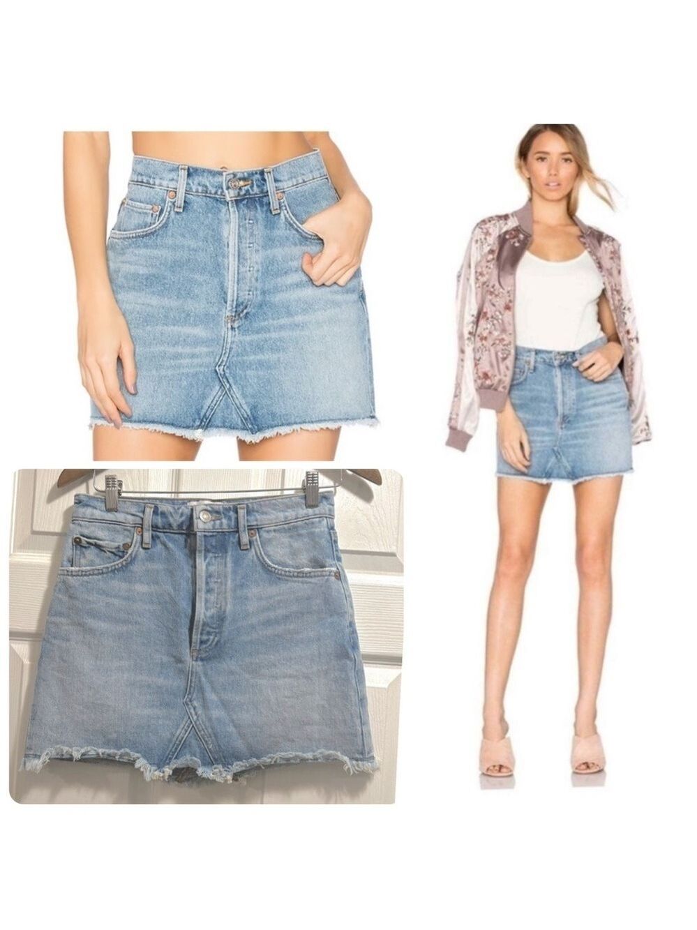 Aritzia Agolde Quinn Skirt High Rise Denim
Mini Jean Skirt Size 26 or 2-4